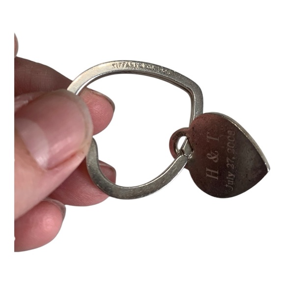 Tiffany & Co. Silver Heart Keychain 925 sterling engraved y2k purse - Picture 3 of 12